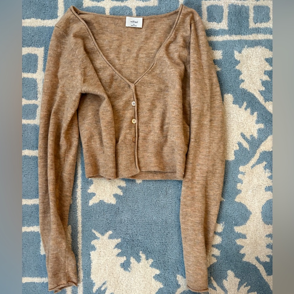 Aritzia Brown Cardigan Sweater